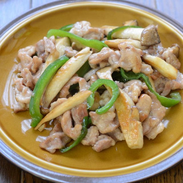 【豚こま・エリンギ・ピーマンの中華炒め】ご飯がすすむパパっとおかず☆