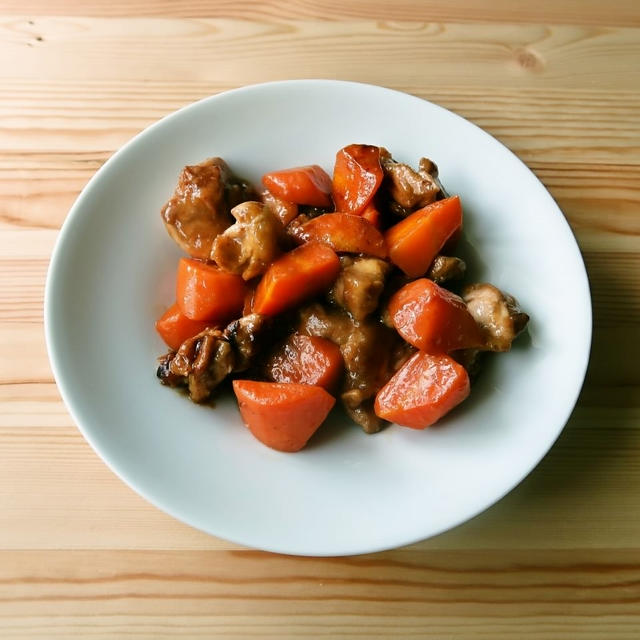 にんじんと鶏肉の甘酢蒸し