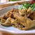 豚しゃぶ肉のカレー焼き＊柿のマスタードまよサラダ