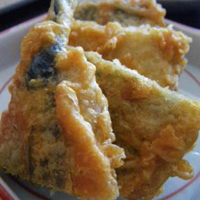 冷麦と秋刀魚の天ぷら
