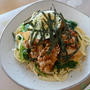 納豆キムチパスタ～春菊添え