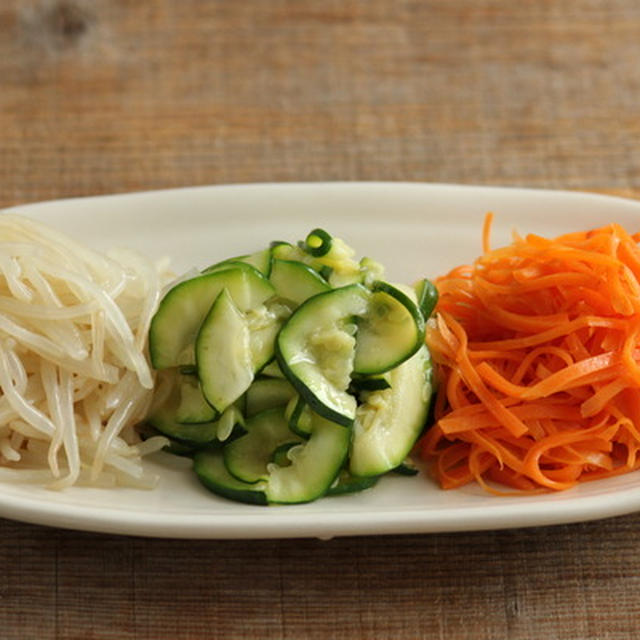 電子レンジで簡単3色ナムル