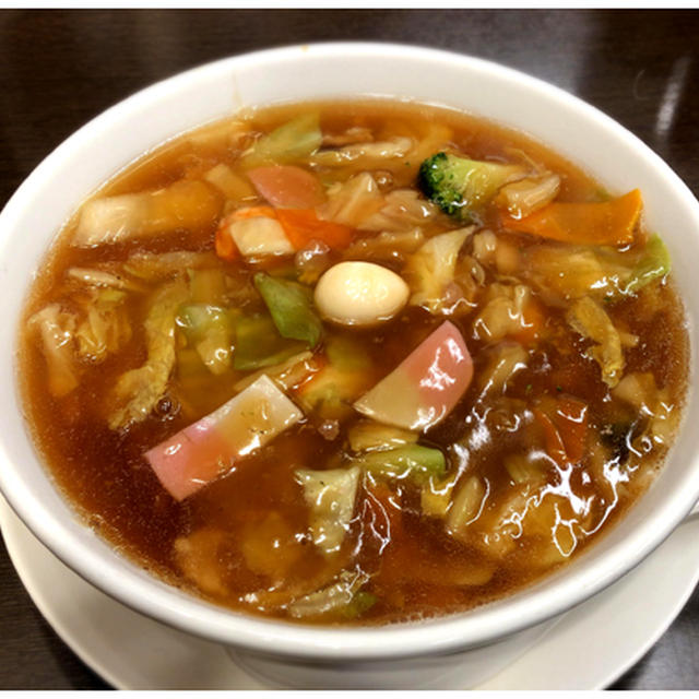 日高屋賛辞（京成立石店の五目あんかけラーメン）