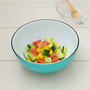 レシピ---トマト・きゅうり・パプリカの三色サラダ/小野健氏（月夜野工房）の色重ねボール大