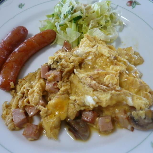 豆乳でスクランブルエッグ　