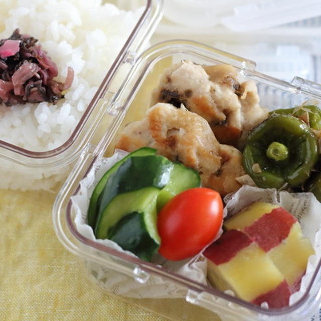 ピーマンは種わた丸ごと！おいしい簡単弁当｜ナゲットは冷凍ストック、他は常備菜から。