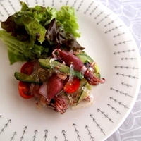 乾物イタリアン〜ホタルイカとサラダ用寒天の前菜〜
