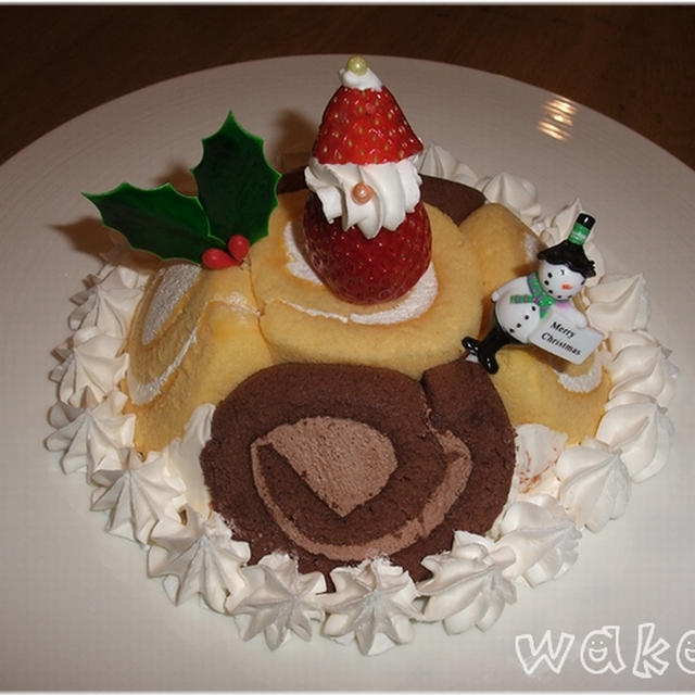 簡単■クリスマスドームケーキ・手作り【苺のサンタクロース】■