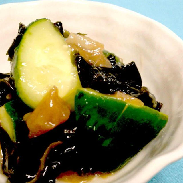 【レシピ】胡瓜とワカメの梅肉和え　　　夏にサッパリな１品！