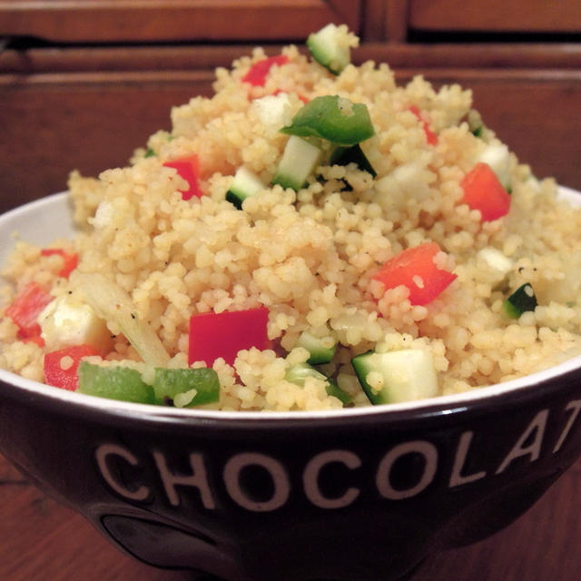 Easy Curry Couscous- カレー味のクスクス Vivid colour & Aromatic side dishes