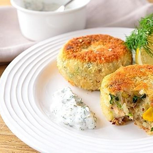 揚げてないよ　サーモンフィッシュケーキ／Salmon fish cake