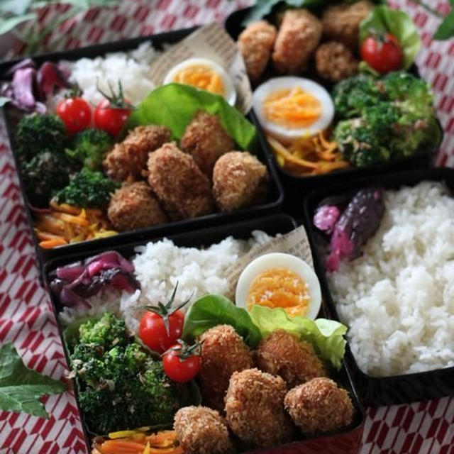 一口ヒレカツ弁当　☆　野菜たっぷり卯の花♪
