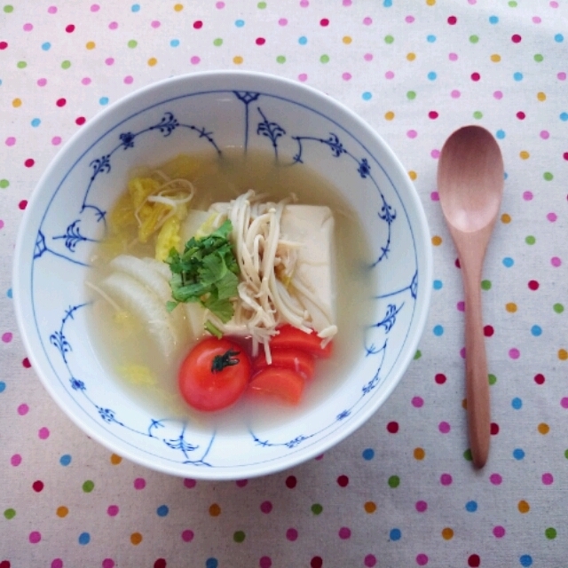 ■塩麹の洋風湯豆腐でダイエットの朝ごはん