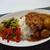 チキンカツカレーとズッキーニとアスパラガスの炒め物（Chicken Cutlet Curry with Stir-Fried Zucchini and Asparagus）