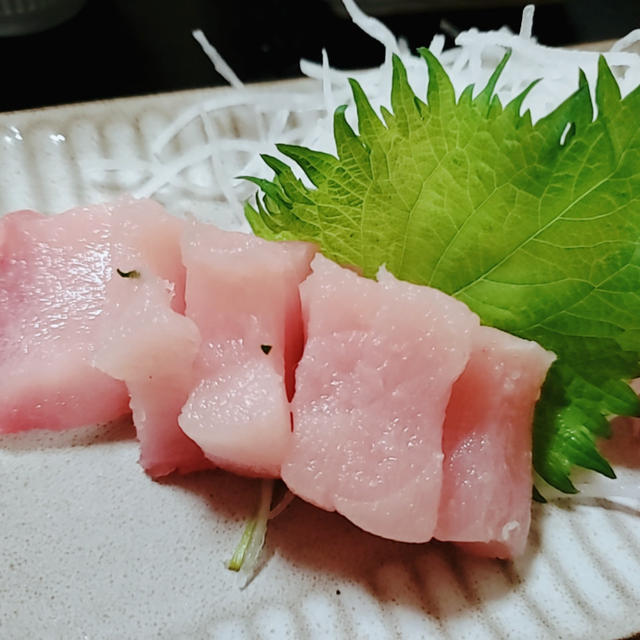 ”カジキマグロ”のお刺身の晩ごはん
