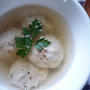 ガーリック風味長芋と豆腐のお団子スープ