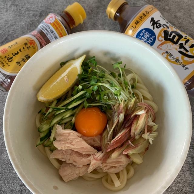 【キッコーマンごはん部】白だし塩レモンまぜ麺がさわやか！ごま油×白だしで簡単お昼うどん！