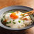 メレンゲ釜玉うどん　、　長芋入りメレンゲでつるつる美味しい！