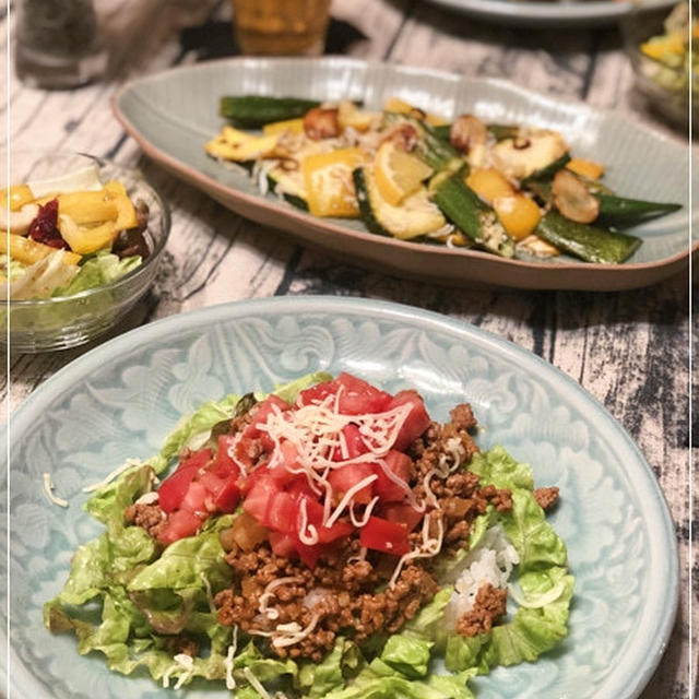 一皿で野菜もお肉も♪「タコライス」