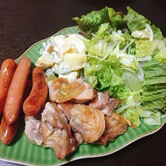 ３月７日夕飯　***　忙しい日の簡単グリル　***