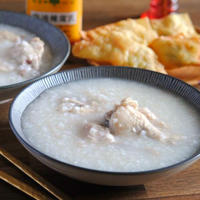 週末のブランチ☆麻油辣腐乳とともに中華粥