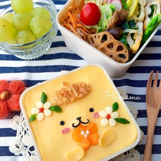ポムポムプリンオムライスの作り方♡お月見弁色々〜