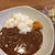 カレーにハンバーグ。