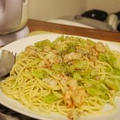 「キャベツとエビのパスタ～柚子胡椒風味」とか