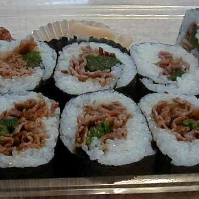 牛肉とほうれん草の海苔巻き