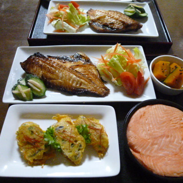 つぼ鯛の昆布醤油干しと牡蠣のジョン？の献立　夕ご飯（２日分）