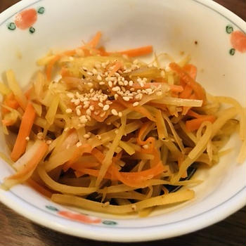 mottainai 大根の皮で作る「きんぴら大根」