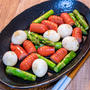 赤ウインナーとうずら卵のカルパッチョソースかけ&背脂が美味しい「 笑う門には麺来たる」