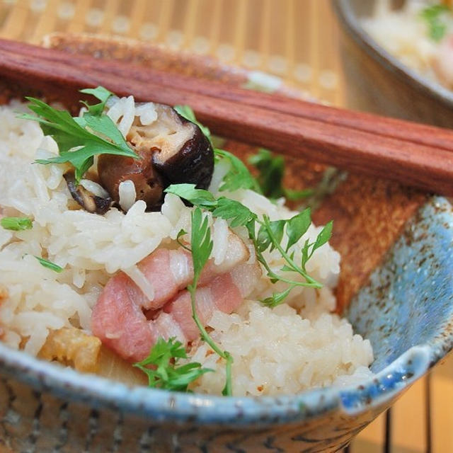 ベーコンの炊き込みご飯♪中華おこわ風☆