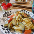 ナスとソーセージのパスタ、昨日の昼ごはん#本日のおうちごはん