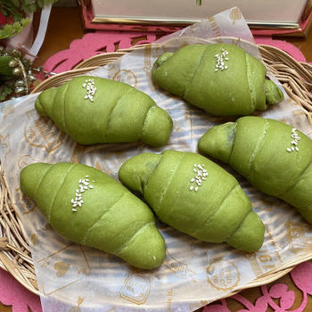 抹茶あんバターロールパン🎵