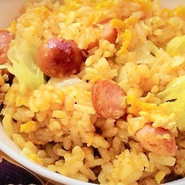 簡単！＜ガーリックたまごレタスカレー炒飯＞スパイス大使