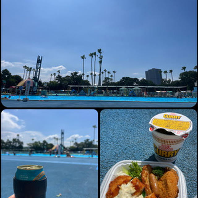 やっぱり夏は野外プールやー