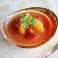 トマトとオレンジのゼリー　レシピ。
