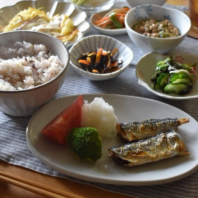 まごわやさしい、バランス朝ごはん♪