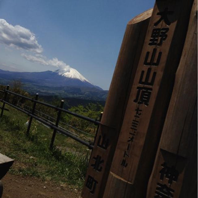 大野山からの富士山目指し山北駅から谷峨駅までのハイキングコースとカツ丼