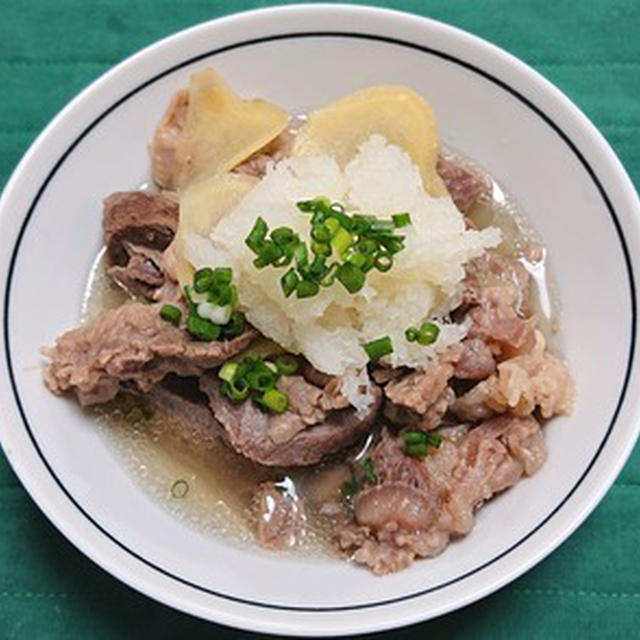 圧力鍋で、牛すじ肉の煮込み