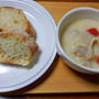 昨日のフランスパンとシチュー♪