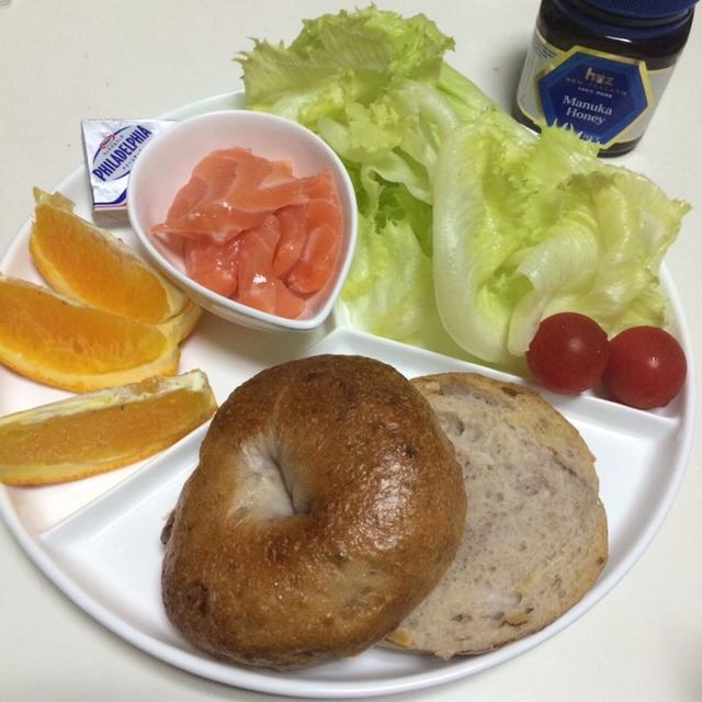クルミ入りベーグルでプレートご飯❤︎