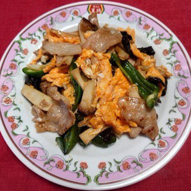 豚肉と野菜の中華風玉子炒め