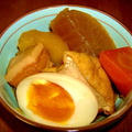 レシピ「野菜と半熟卵のやわらか角煮」