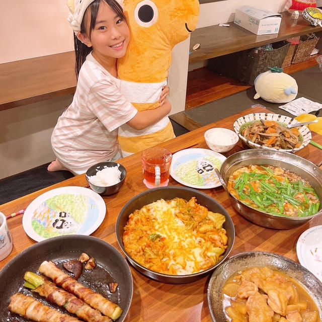 晩御飯は豚バラネギ焼きです！！