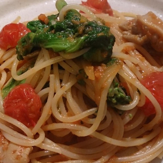 野郎飯流・トマト×トマトの鶏の煮込みスパゲッティ