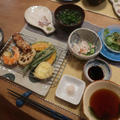 天ぷらと間引き菜の晩ご飯　と　家庭菜園♪