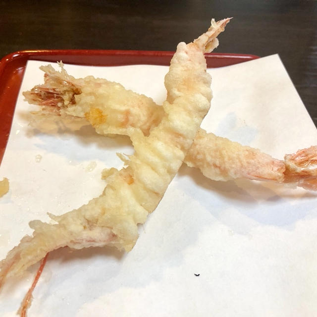 芦屋 天がゆ　目の前でできたての天ぷらが楽しめるランチはなんと海老4匹　おかゆも楽しめる