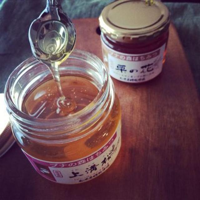 桜のはちみつ、栗はちみつ🍯とぱん